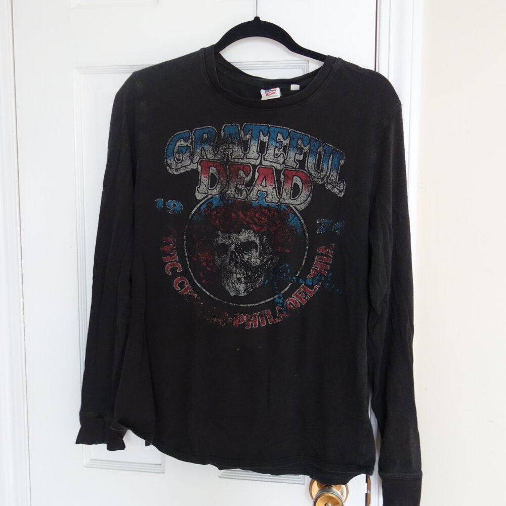 GRATEFUL DEAD X JUNK FOOD 1974 Long Sleeve Black Tee – Med - Picture 7 of 8